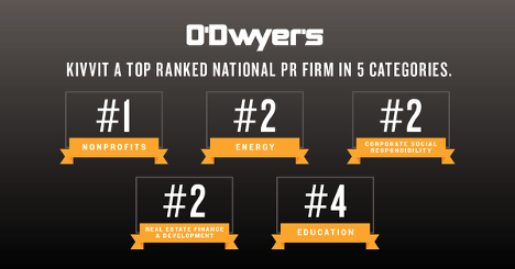 Graphic: Kivvit is a top national PR firm in 5 categories
