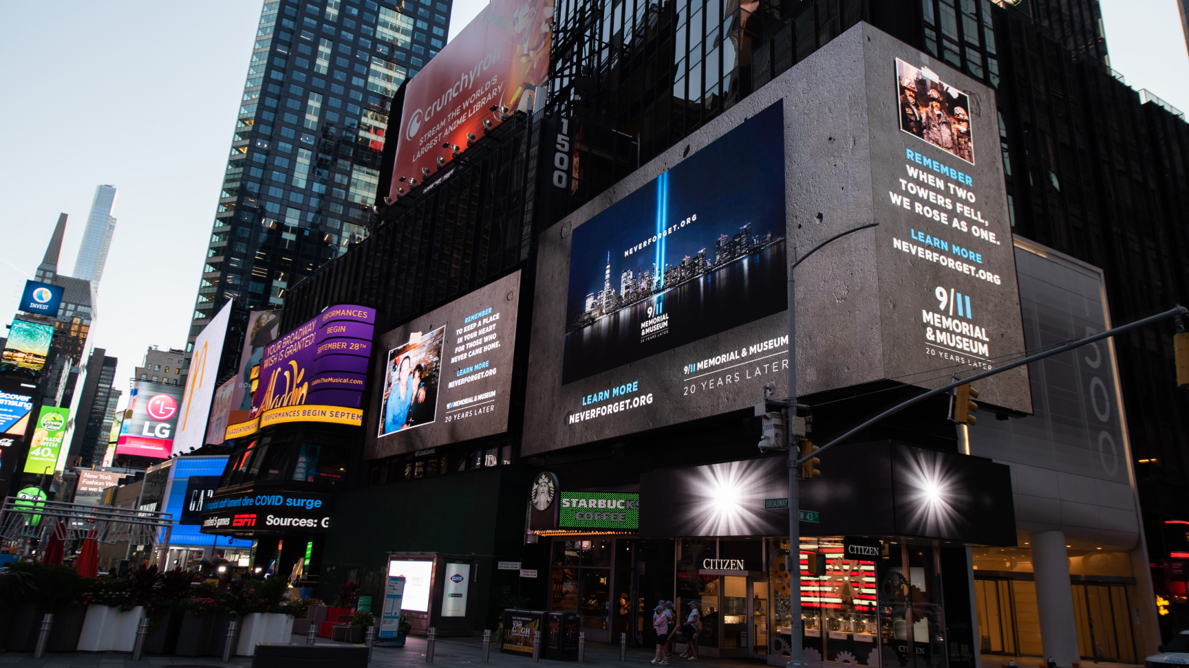 Times Square billboard takeover.