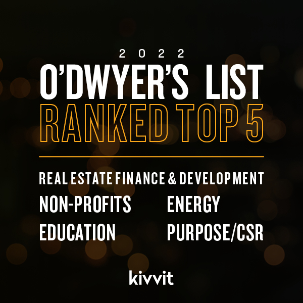 Kivvit Earns Top 5 Spot In Multiple Specialty Categories In O’Dwyer’s 2022 Rankings