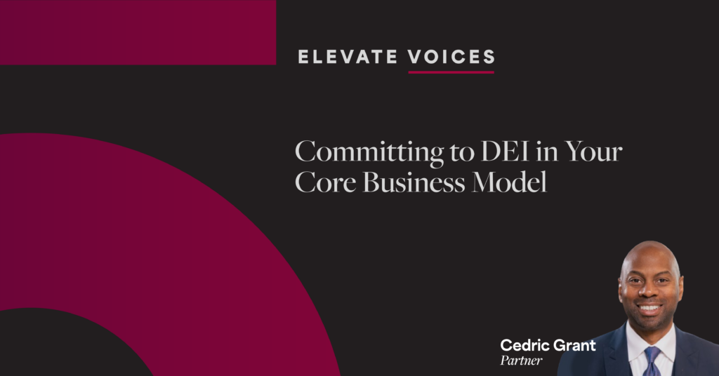 Elevate voices: POV about corporate diversity with Cedric Grant, Partner at Avoq
