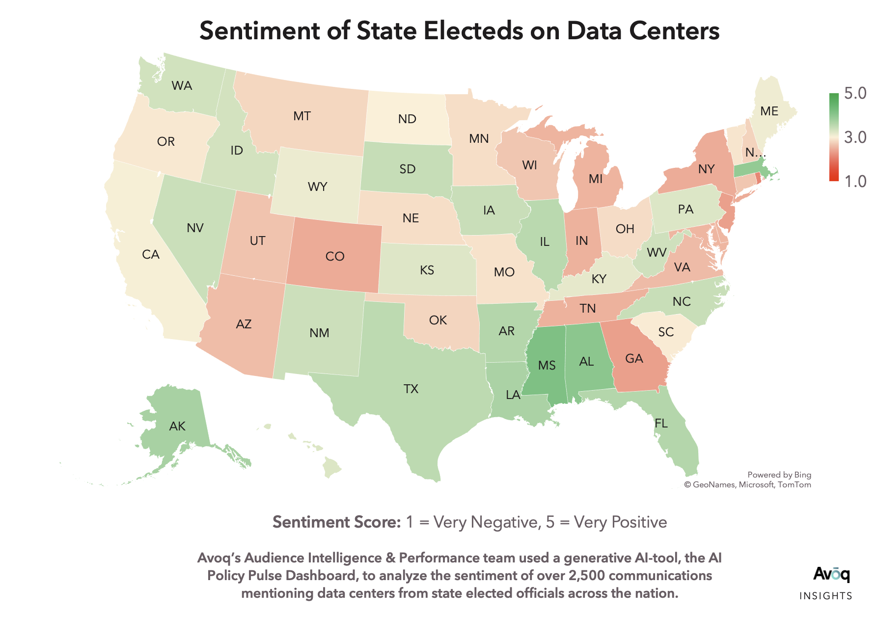 Sentiment of State Electeds on Data Centers